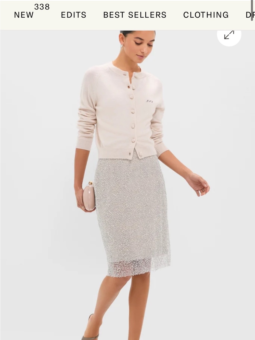 Blush Sparkle Belle Slip Skirt Elegant Cream  Skirt 0 Tuckernuck